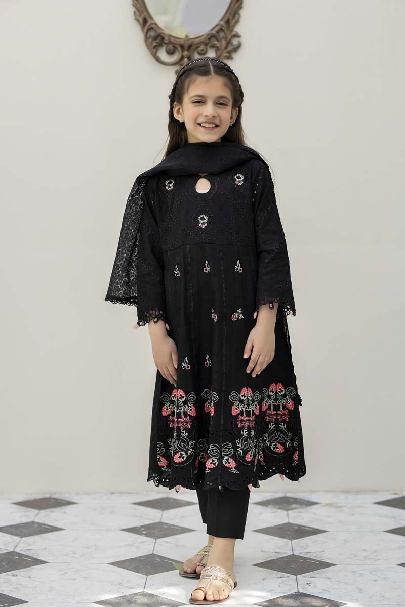 Ally's Mummy & Me Festive Jacquard Girls Eid Suit AL831K - Desi Posh