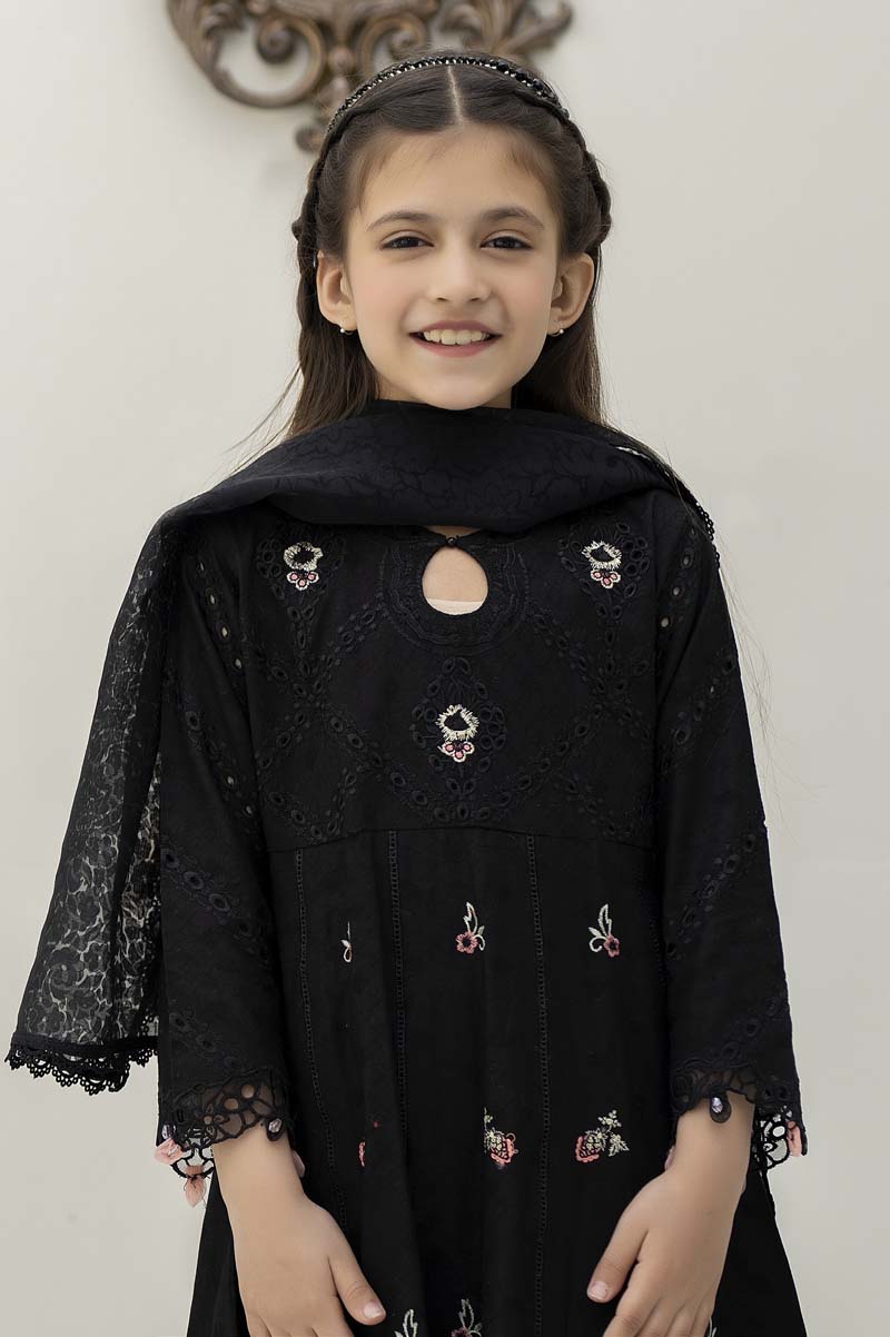Ally's Mummy & Me Festive Jacquard Girls Eid Suit AL831K - Desi Posh