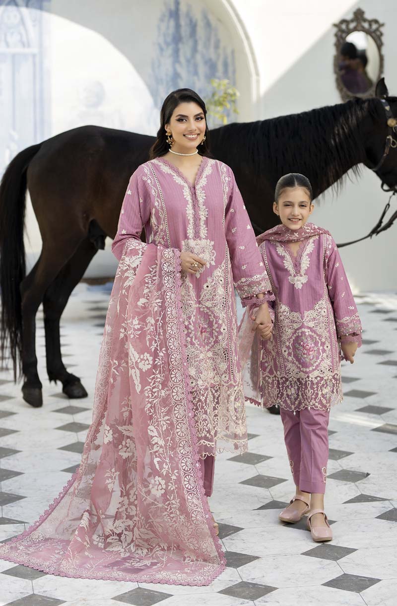 Ally's Mummy & Me Festive Jacquard Ladies Eid Suit AL828 - Desi Posh