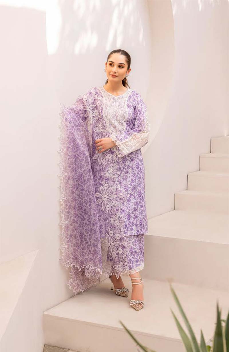 Ethnic Inspired Mummy & Me Ladies 3 Piece Outfit Lilac - Desi Posh