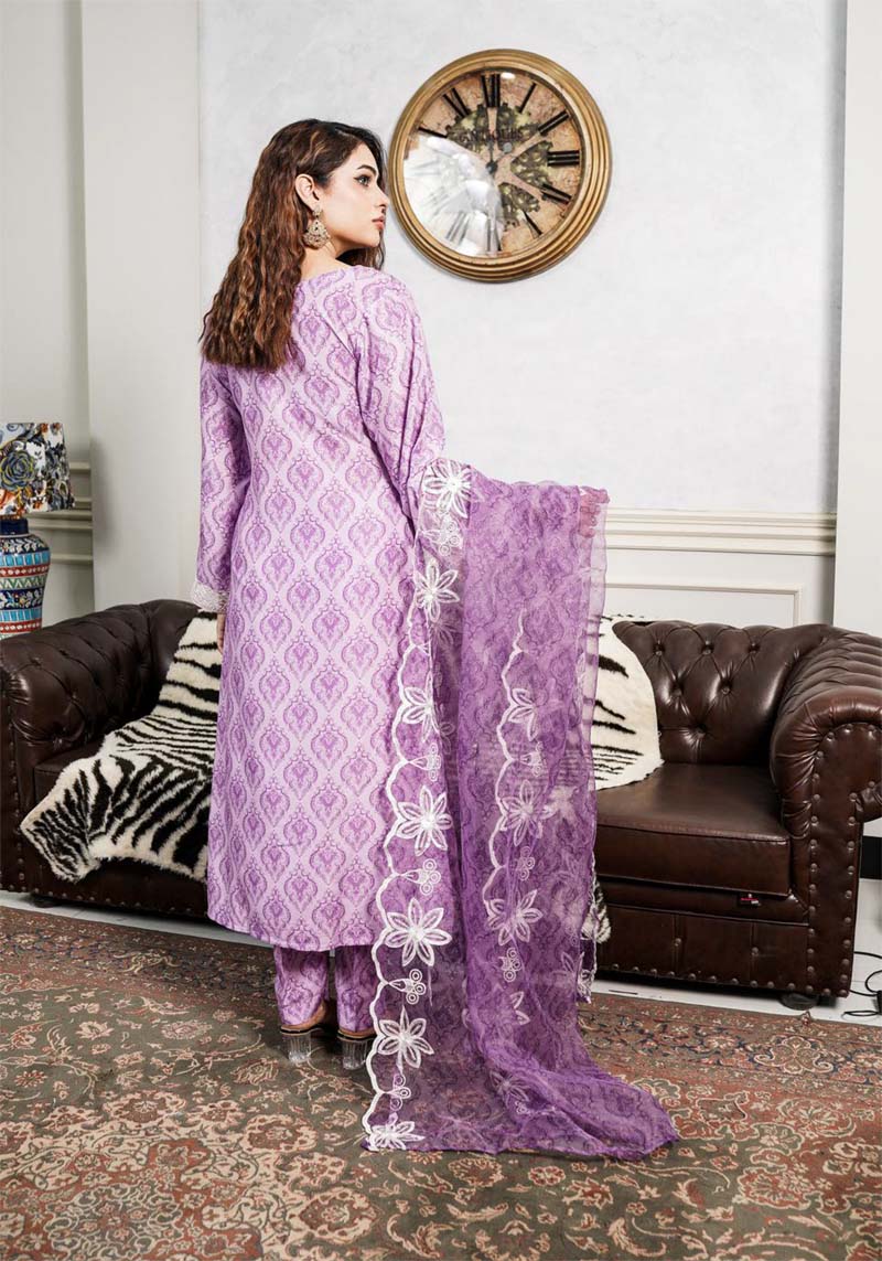 Ethnic Inspired Mummy & Me Ladies 3 Piece Outfit Purple - Desi Posh