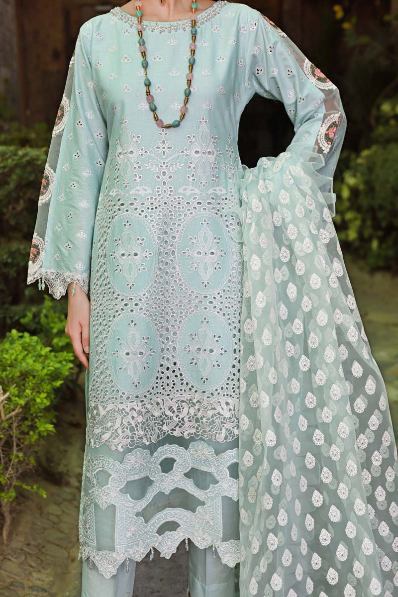Allys Eid Festive Chikan Kari Mummy & Me Ladies Eid Outfit AL805 - Desi Posh