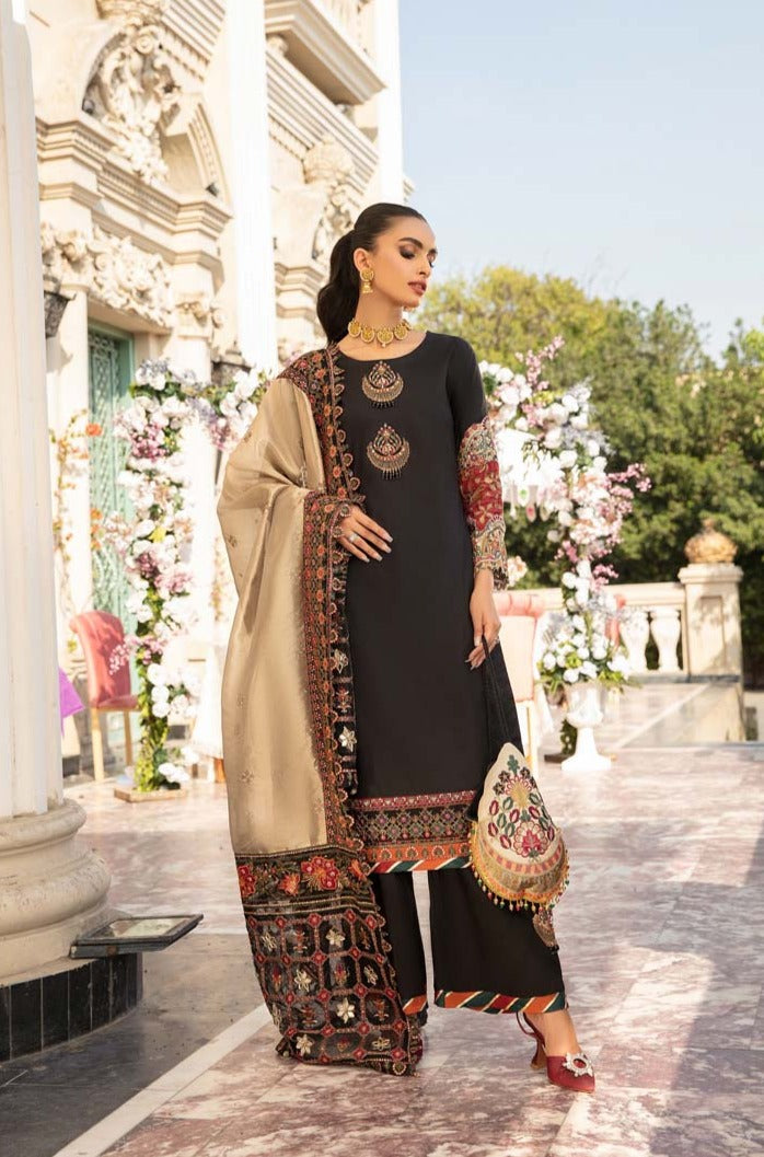 Ivana Luxury Lawn Mummy & Me Ladies Black Outfit 2379 - Desi Posh