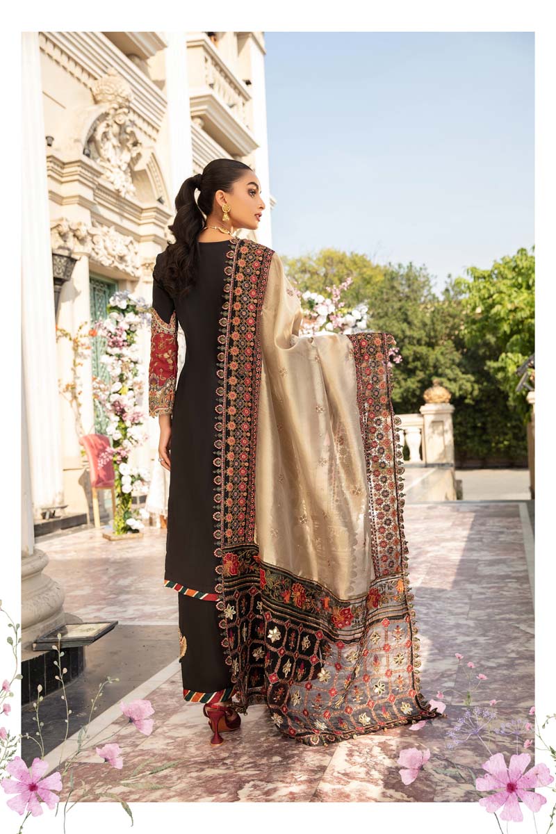 Ivana Luxury Lawn Mummy & Me Ladies Black Outfit 2379 - Desi Posh