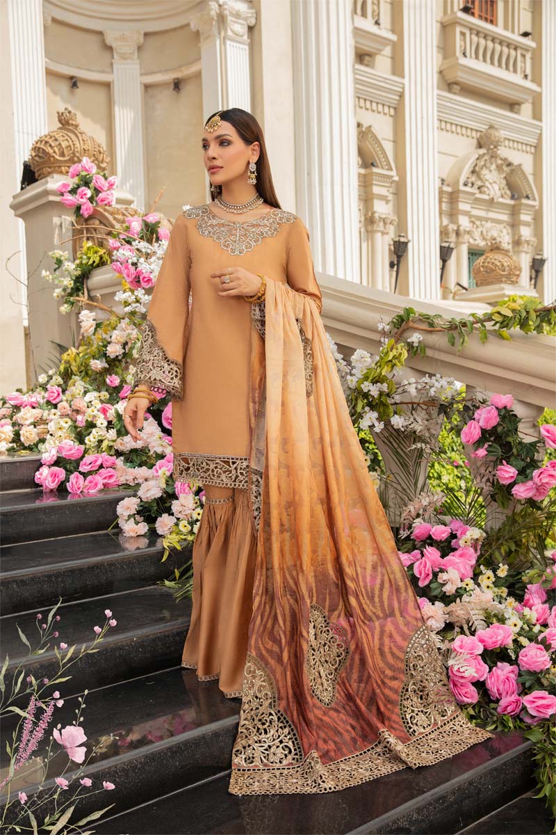 Ivana Luxury Silk Mummy & Me Ladies Rust Outfit 2376 - Desi Posh