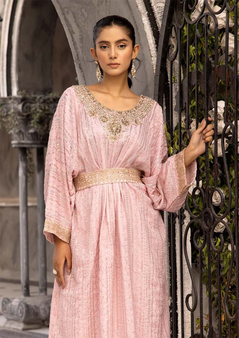 Jeem Mummy & Me Ladies Light Pink 3 Piece Wedding Kaftan - Desi Posh