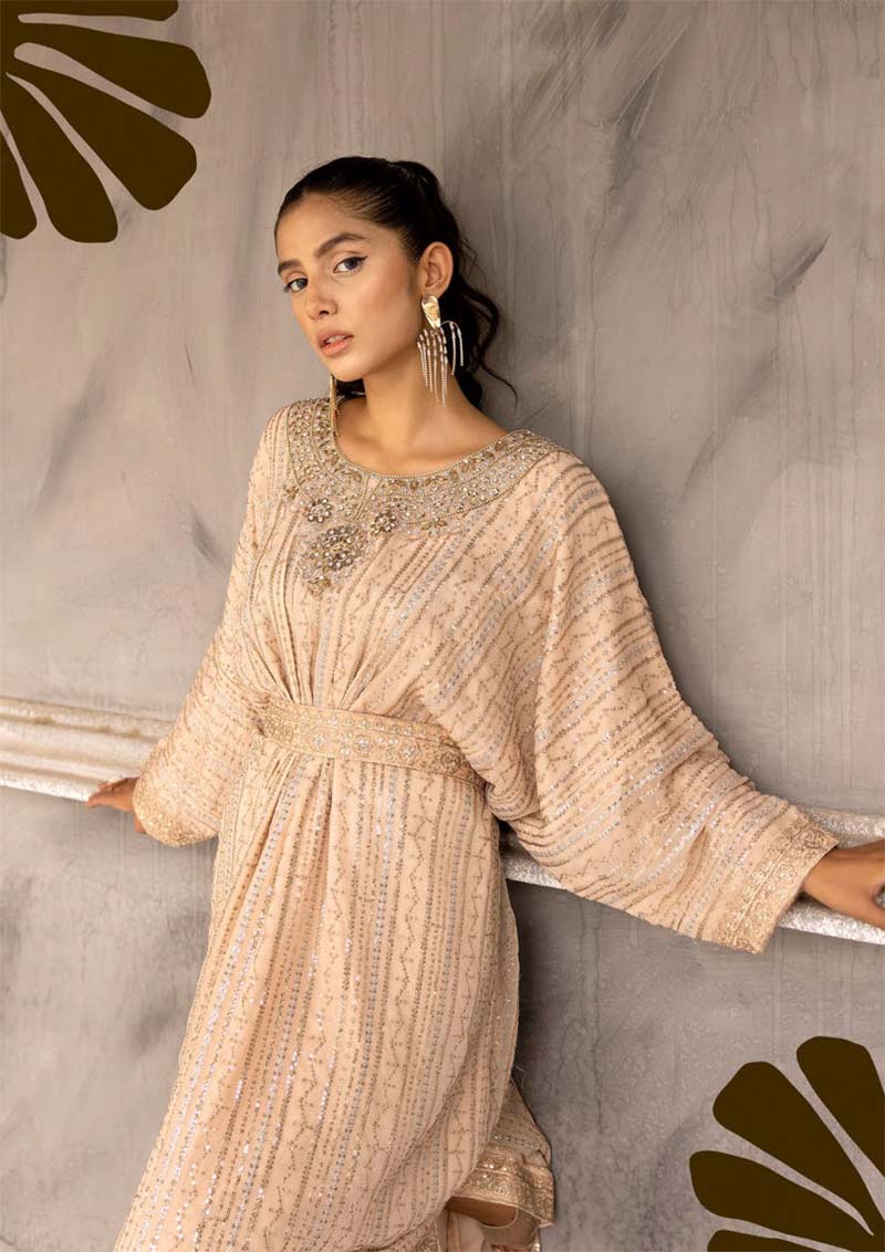Jeem Mummy & Me Ladies Beige 3 Piece Wedding Kaftan