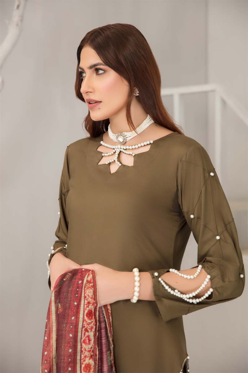 Lamika 3 Piece Linen Suit with Digital Print Monal Dupatta PPC11 - Desi Posh