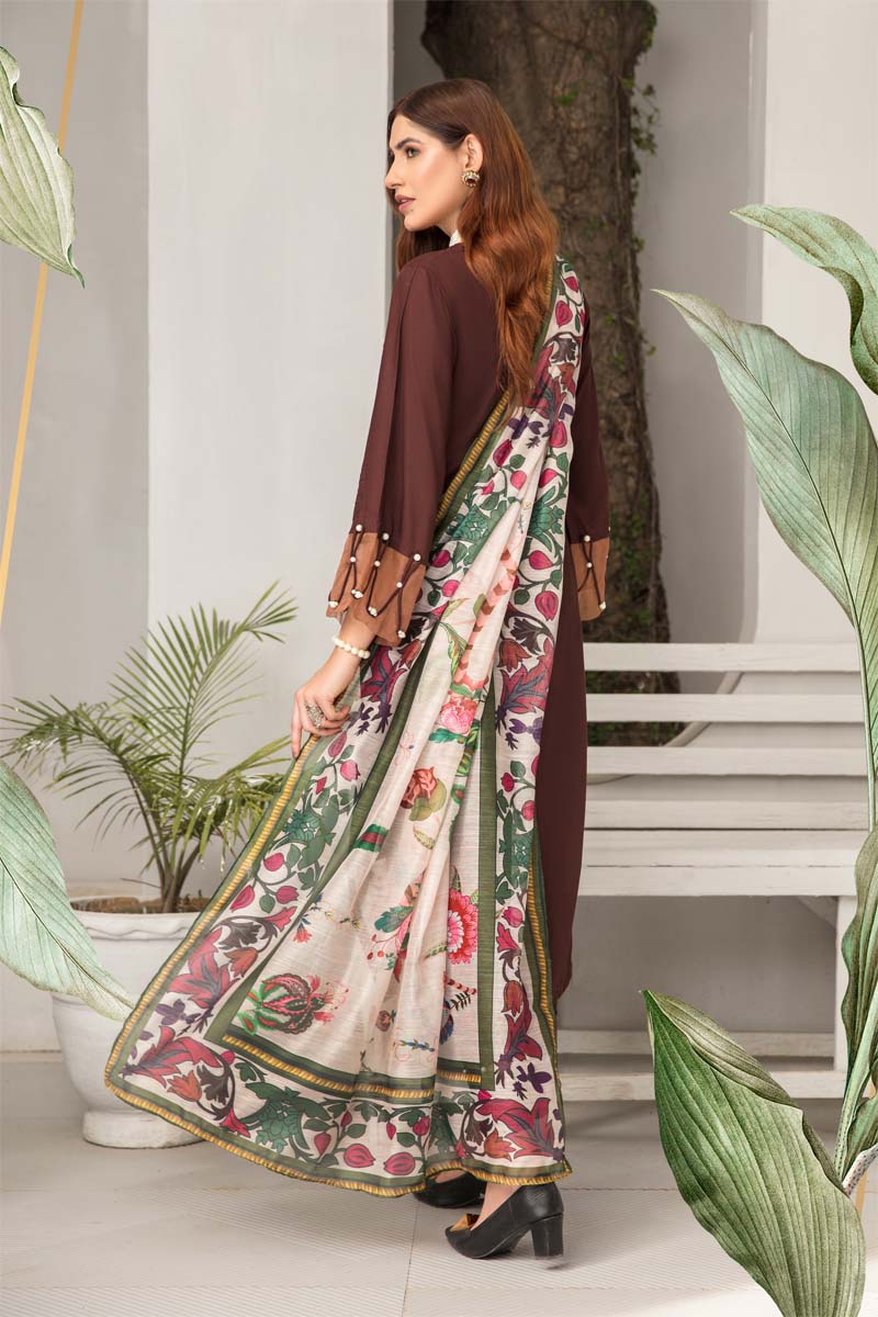 Lamika 3 Piece Linen Suit with Digital Print Monal Dupatta PPC15 - Desi Posh