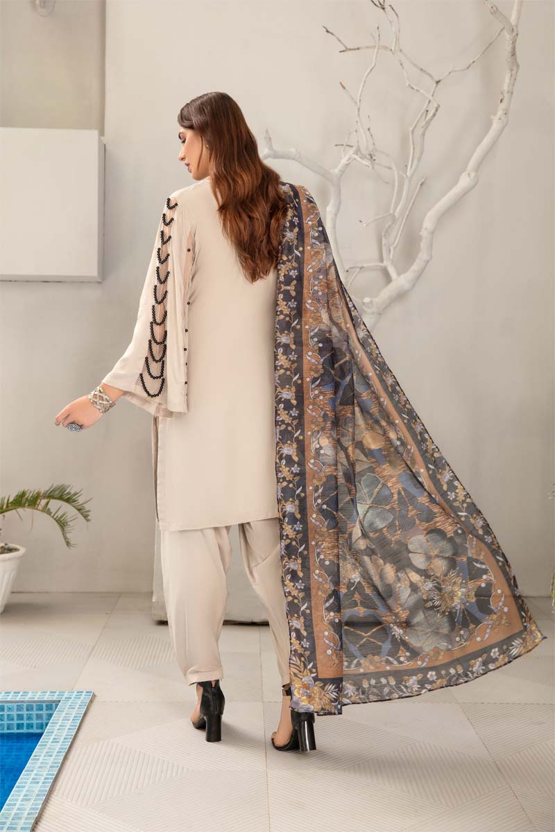 Lamika 3 Piece Linen Suit with Digital Print Monal Dupatta PPC12 - Desi Posh