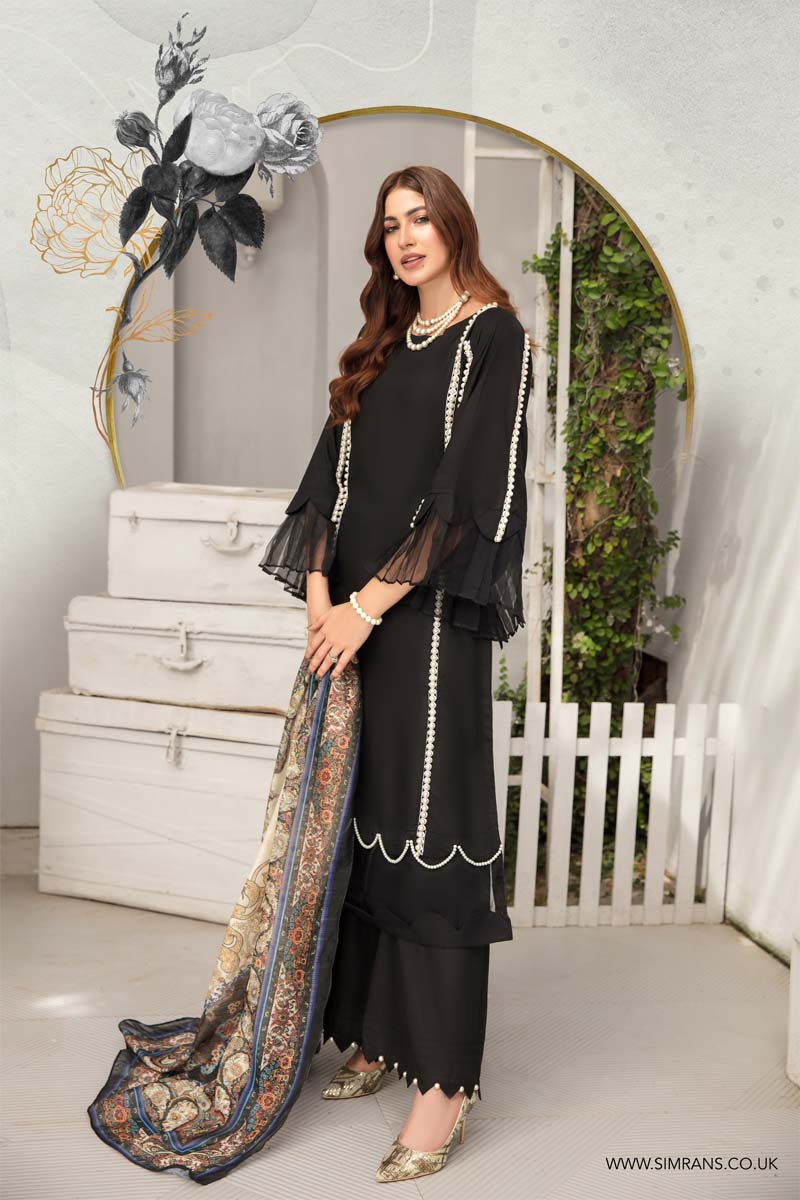 Lamika 3 Piece Linen Suit with Digital Print Monal Dupatta PPC17 - Desi Posh