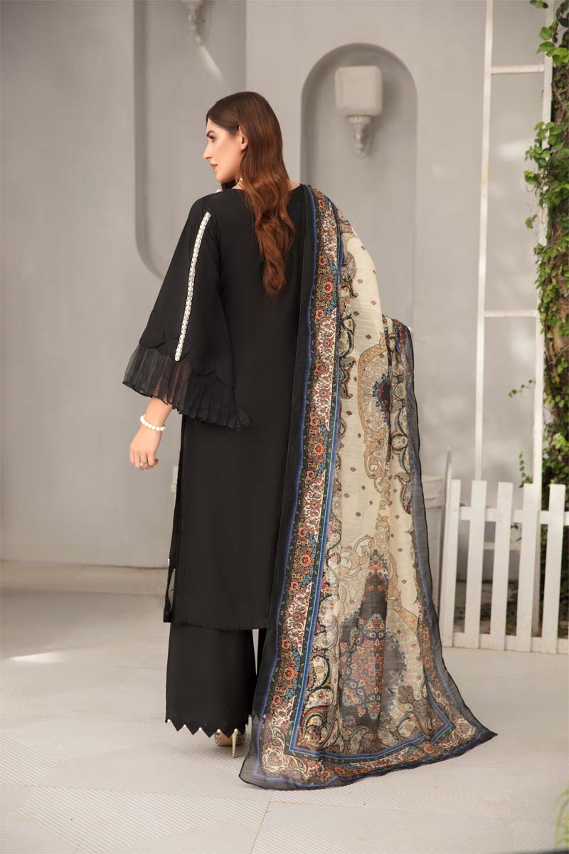 Lamika 3 Piece Linen Suit with Digital Print Monal Dupatta PPC17 - Desi Posh