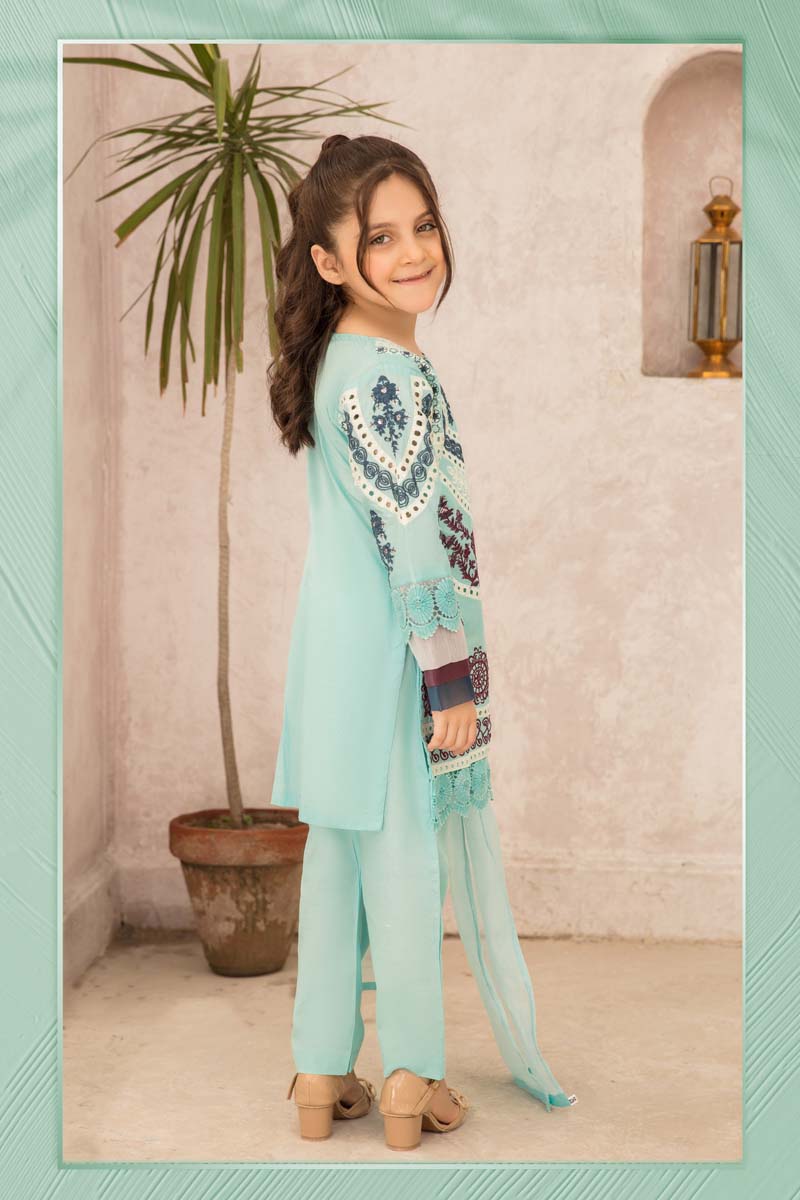 Desi Posh Girls Mint Mummy & Me Eid Outfit - Desi Posh