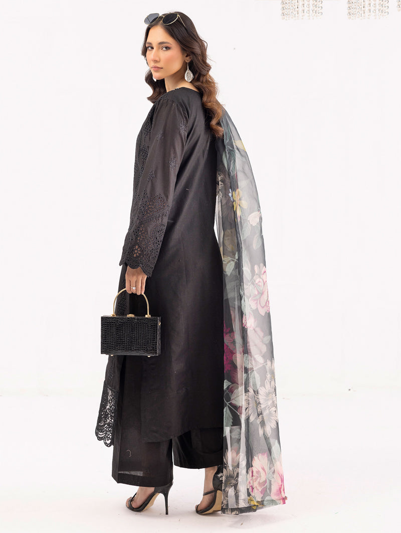 Sana Safinaz Inspired Ladies Black Chikan Kari Eid Outfit