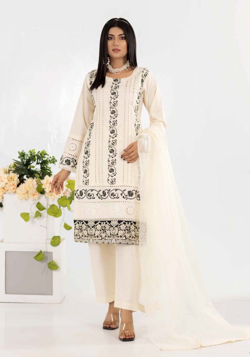 Desi Posh Ladies Cream Mummy & Me Eid Outfit - Desi Posh