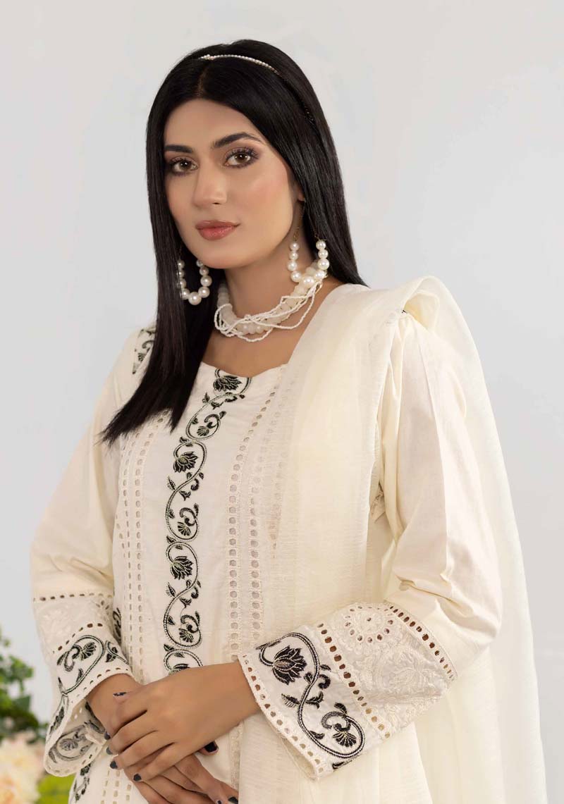 Desi Posh Ladies Cream Mummy & Me Eid Outfit - Desi Posh