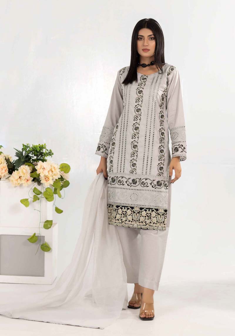 Desi Posh Ladies Grey Mummy & Me Eid Outfit - Desi Posh