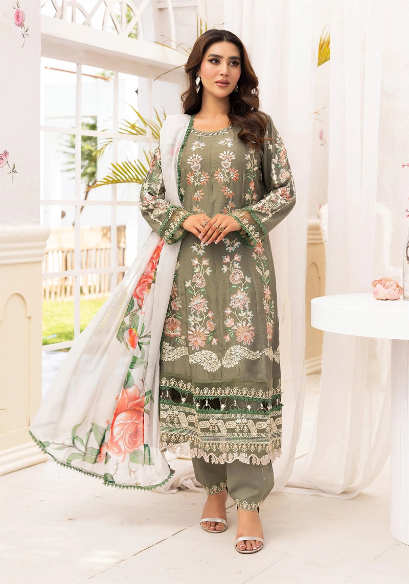 Riwayat Premium Viscose Ladies Embroidered Trousers Eid Outfit RP03