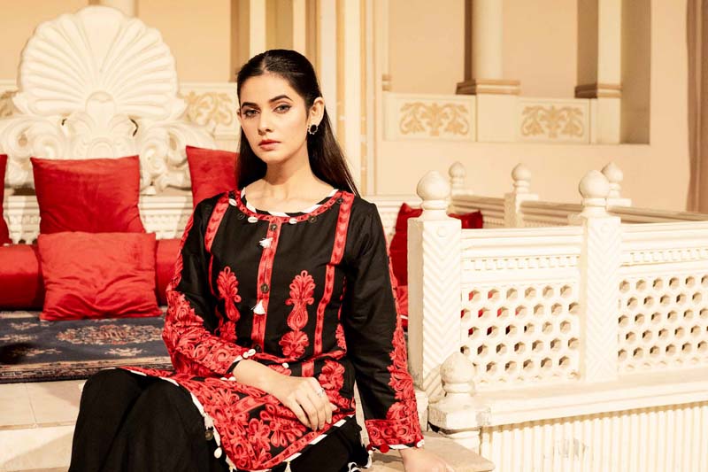 open lace back dress Ethnic Inspired Pakistani Lawn Embroidered Kurta Red and Black Desi Posh open lace back dress Ethnic Inspired Pakistani Lawn Embroidered Kurta Red and Black Desi Posh