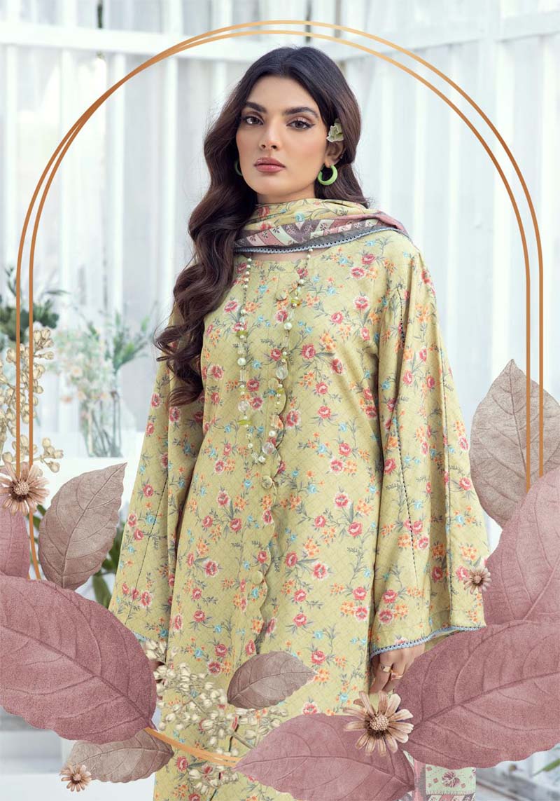 S Prints Dhanak 3 Piece Winter Outfit With Shawl LG03 - Desi Posh