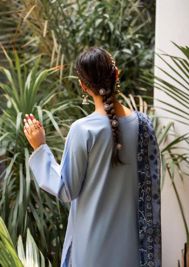 Sirf Tumhari Eid Special Little Sky Embroidered Suit with Farshi Salwar - Desi Posh