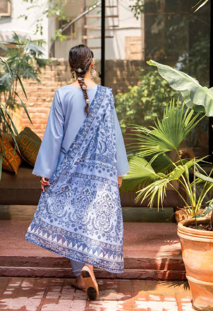 Sirf Tumhari Eid Special Little Sky Embroidered Suit with Farshi Salwar - Desi Posh