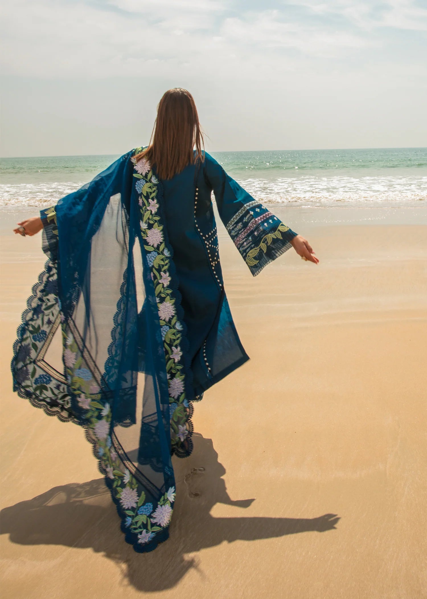 Crimson Inspired Embroidered Lawn Bohemian Summer D7A 3 Piece Outfit - Desi Posh
