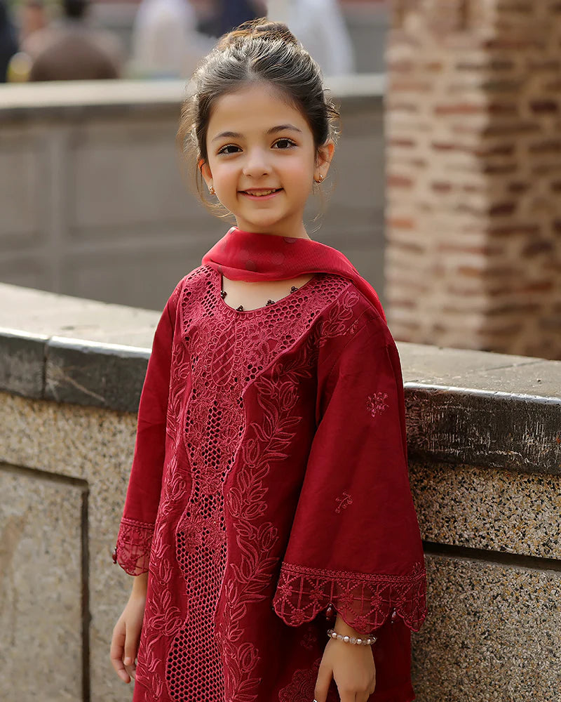 Ally's Mummy & Me Girls Chikan Kari Eid Outfit AL982K - Desi Posh