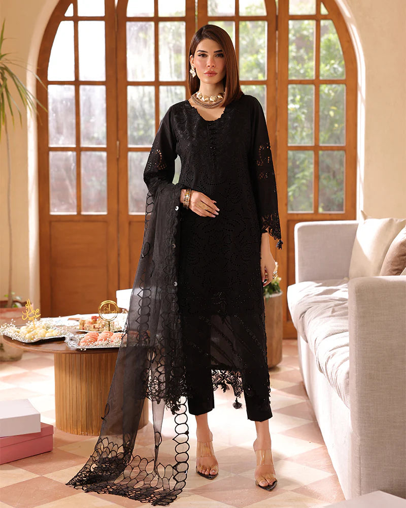 Ally's Mummy & Me Ladies Chikan Embroidered Eid Outfit AL985 - Desi Posh