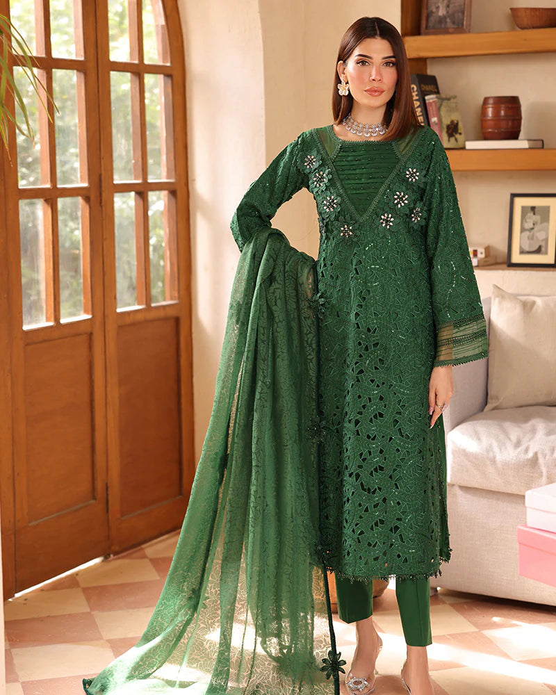 Ally's Mummy & Me Ladies Chikan Kari Embroidered Eid Outfit AL987 - Desi Posh
