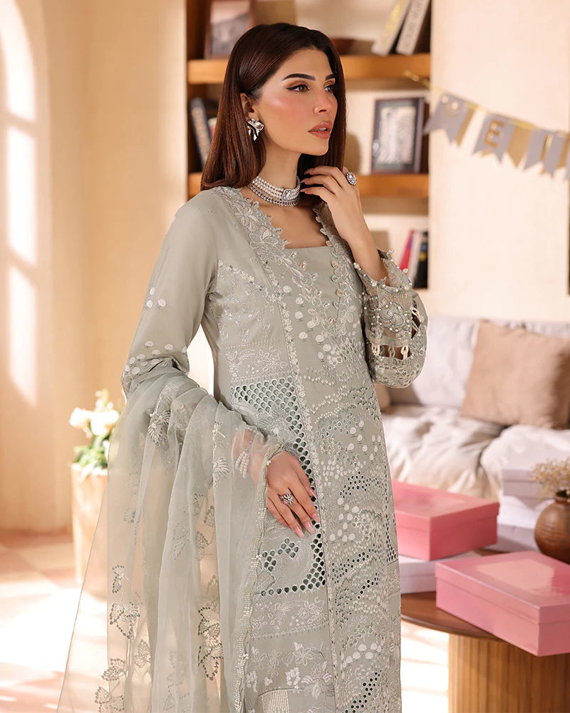 Ally's Mummy & Me Ladies Chikan Embroidered Eid Outfit AL990 - Desi Posh