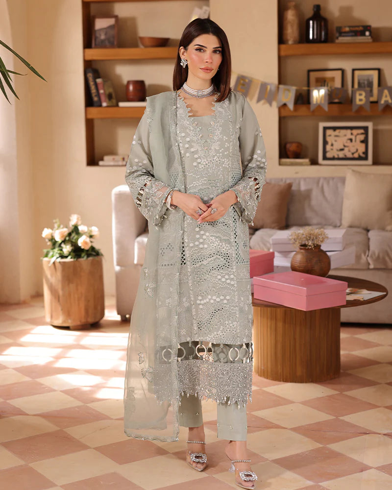 Ally's Mummy & Me Ladies Chikan Embroidered Eid Outfit AL990 - Desi Posh