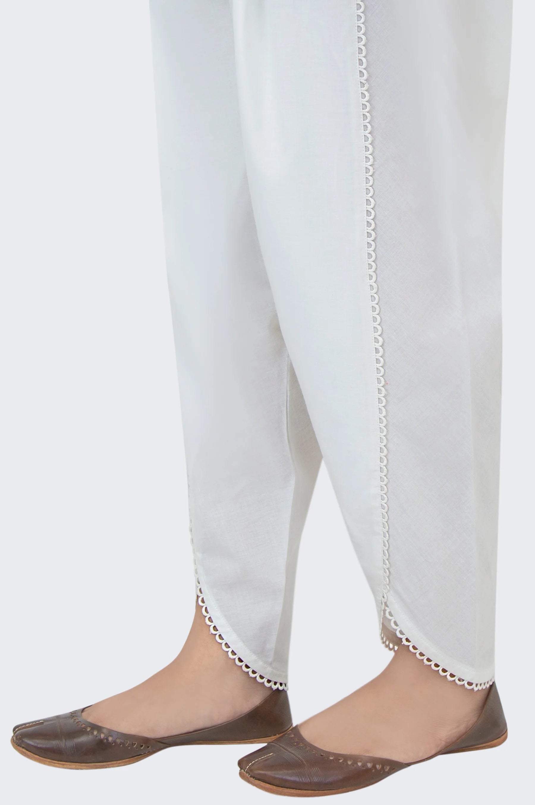 Tulip Salwar Trousers White - Desi Posh
