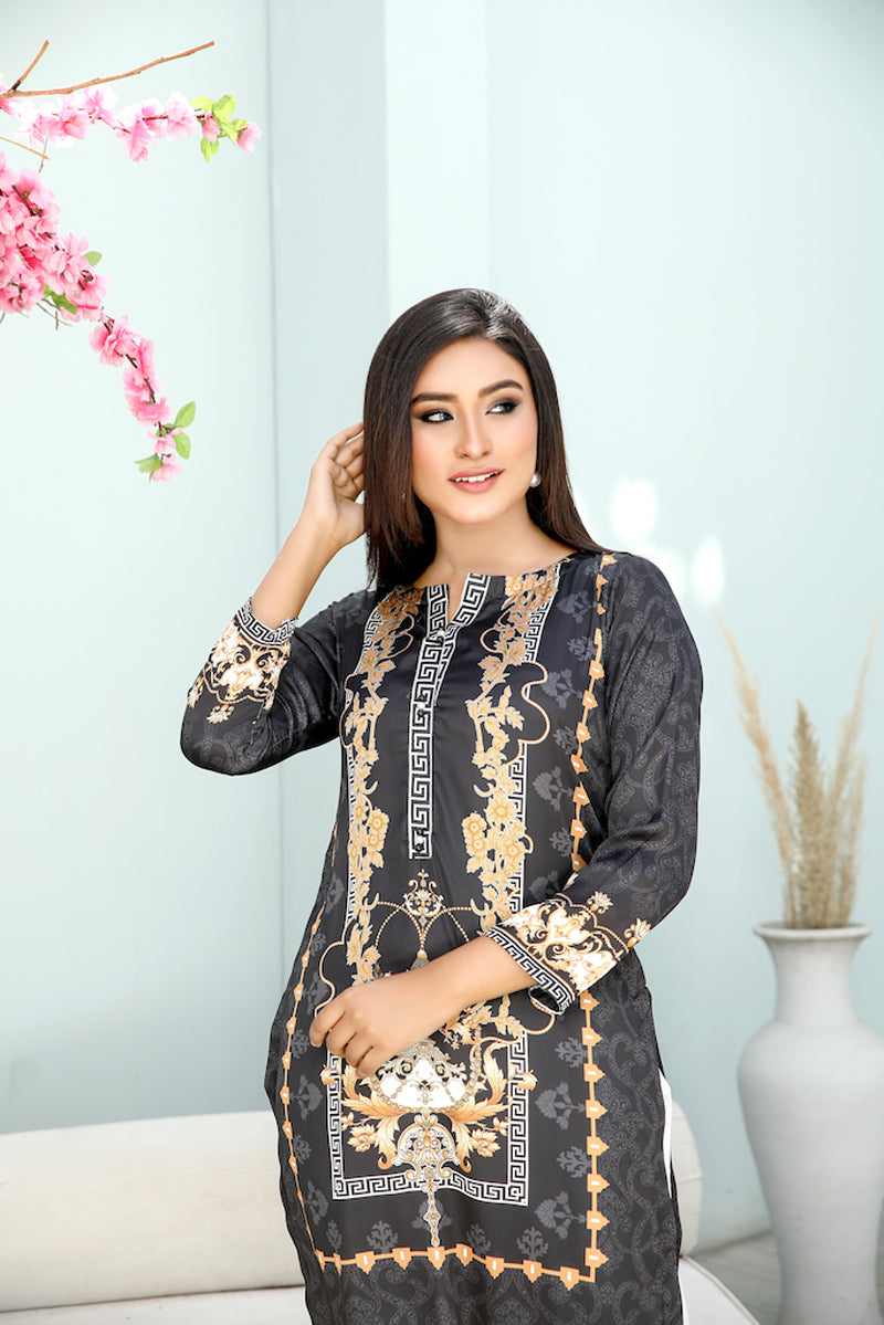 Limelight Pakistani Silk digital print Kurta VR27 - Desi Posh