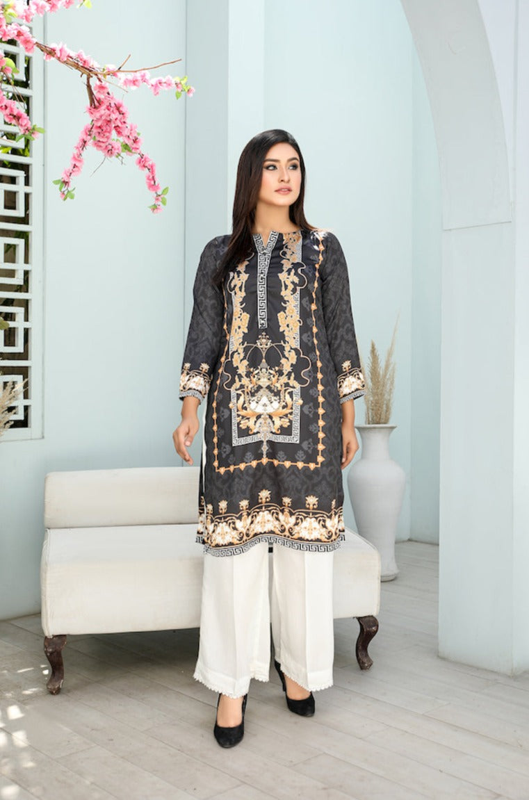 Limelight Pakistani Silk digital print Kurta VR27 - Desi Posh