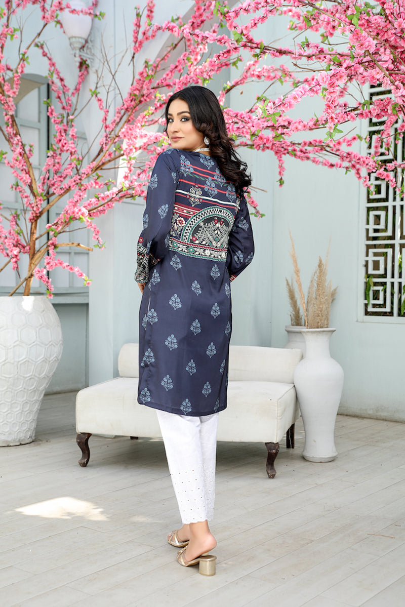 Limelight Pakistani Silk digital print Kurta SLK28 - Desi Posh