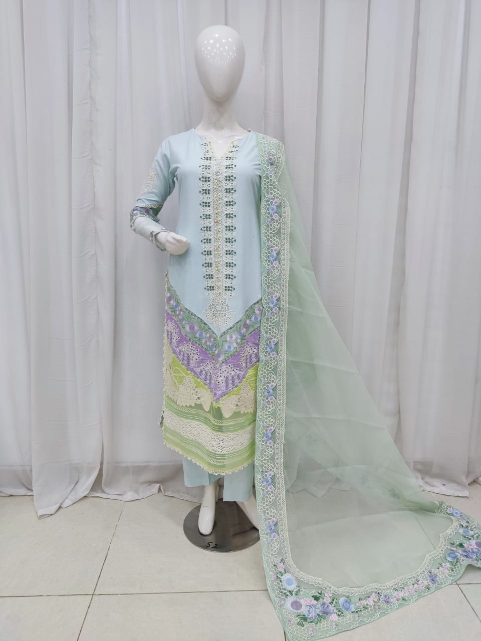 Crimson Inspired Embroidered Lawn Summery Medley D6 B 3 Piece Outfit - Desi Posh