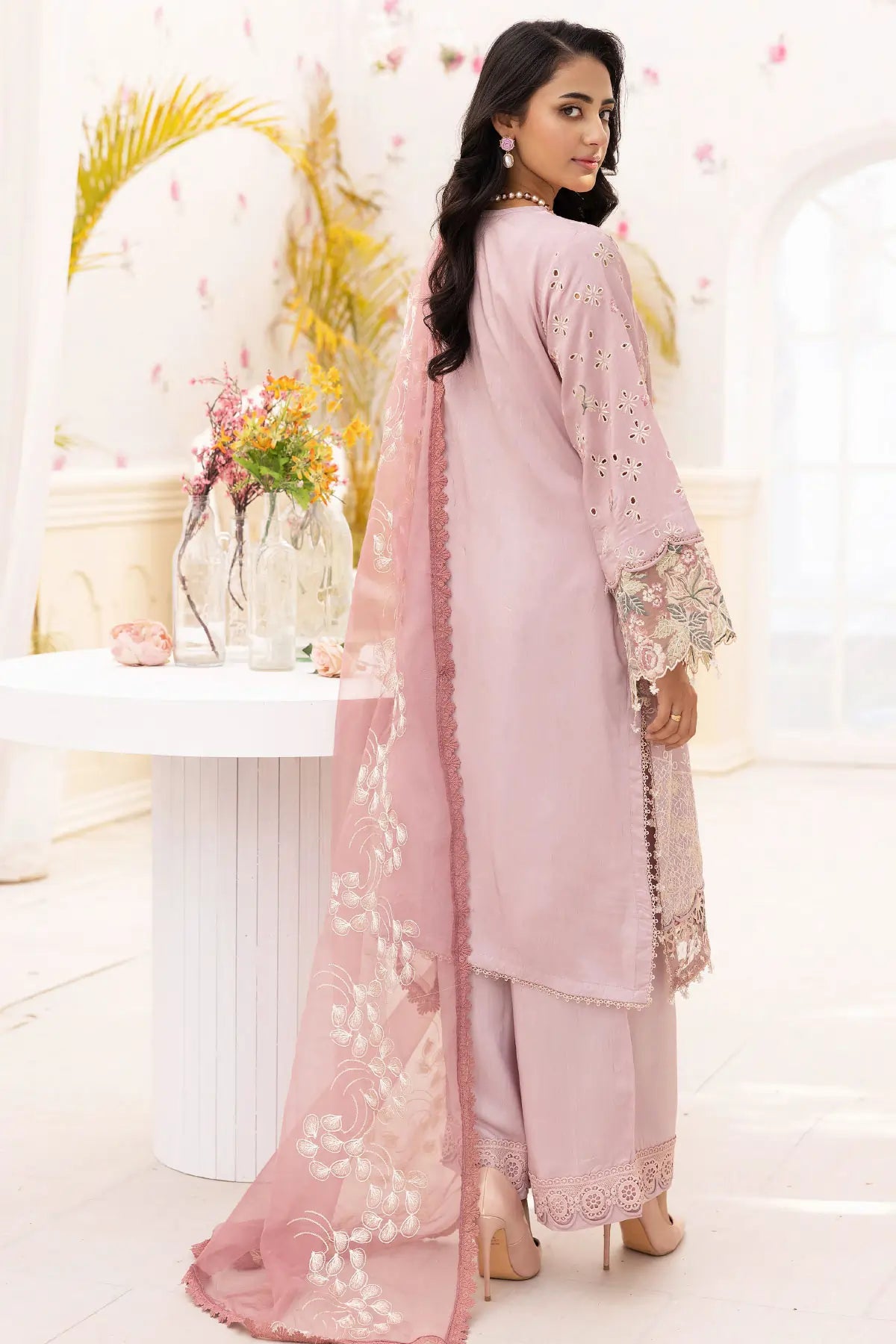 Ivana Premium Viscose Ladies Pink Palazzo Eid Outfit 2507