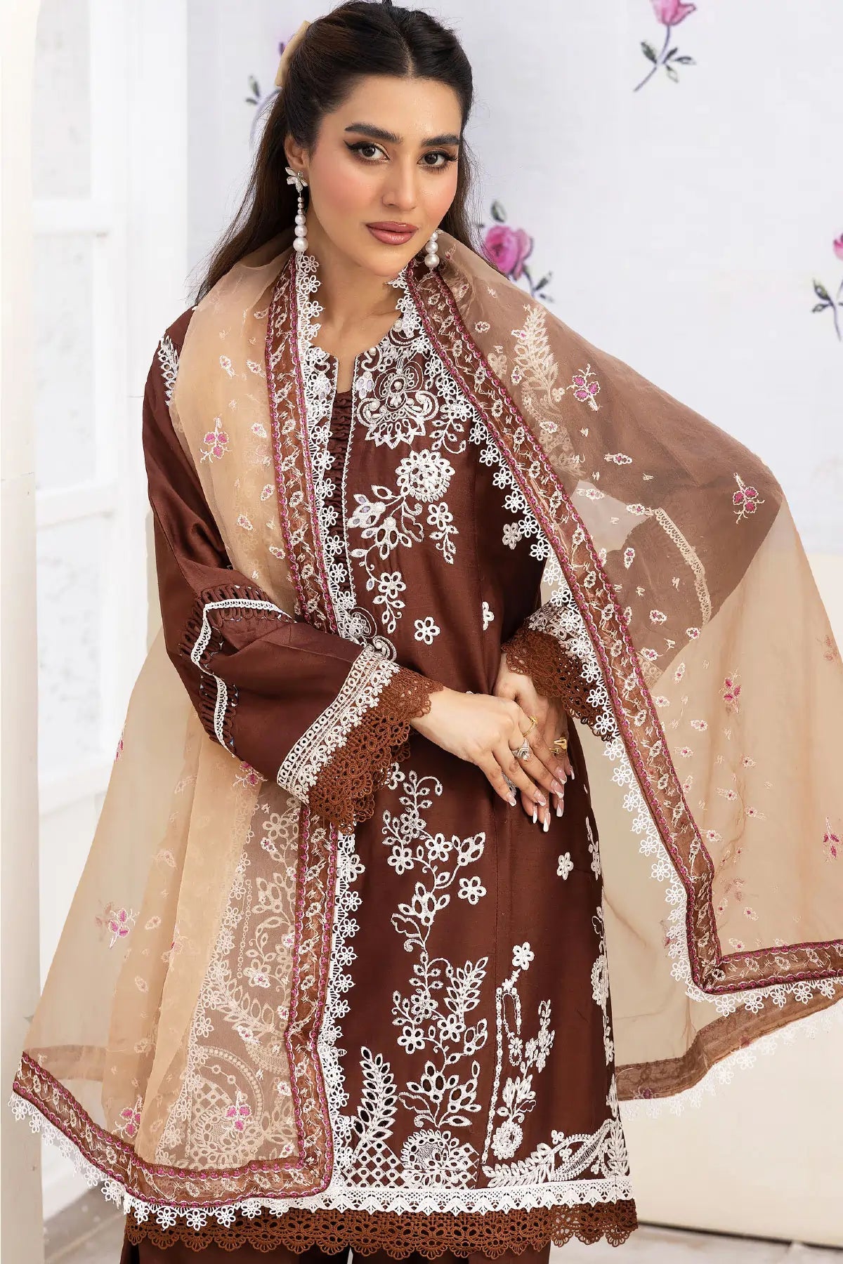 Ivana Premium Viscose Ladies Brown Farshi Salwar Eid Outfit 2511