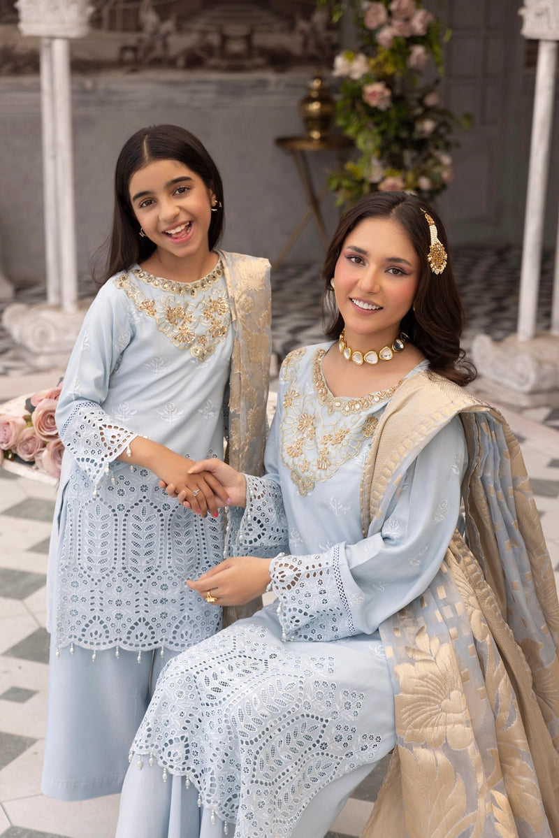 princess polly baby blue dress Ice Blue Chiffon Heavy Salwar Kameez main image 0