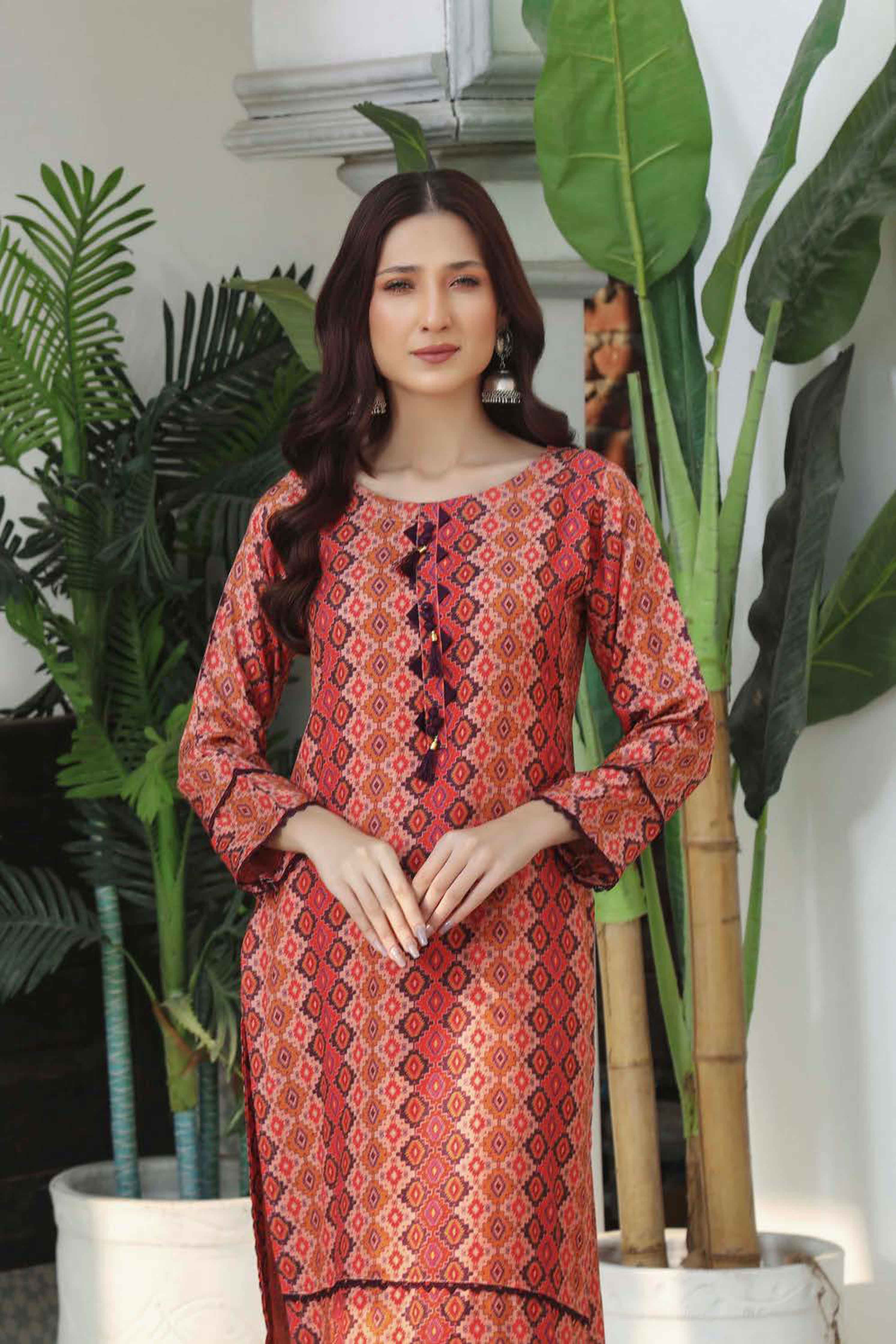 Flora Printed 2 Piece Linen Co-ords Outfit Set 822 - Desi Posh