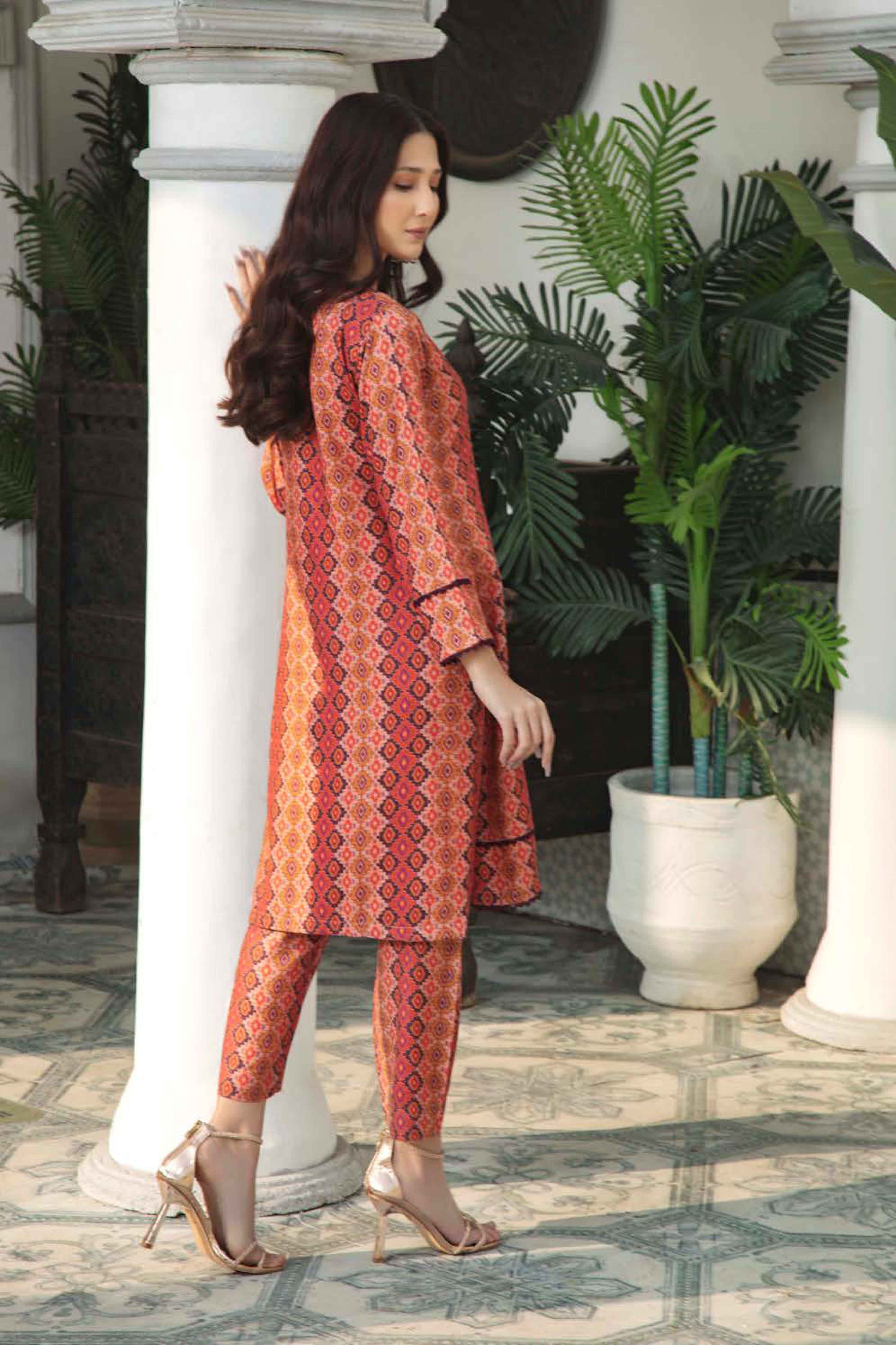 Flora Printed 2 Piece Linen Co-ords Outfit Set 822 - Desi Posh