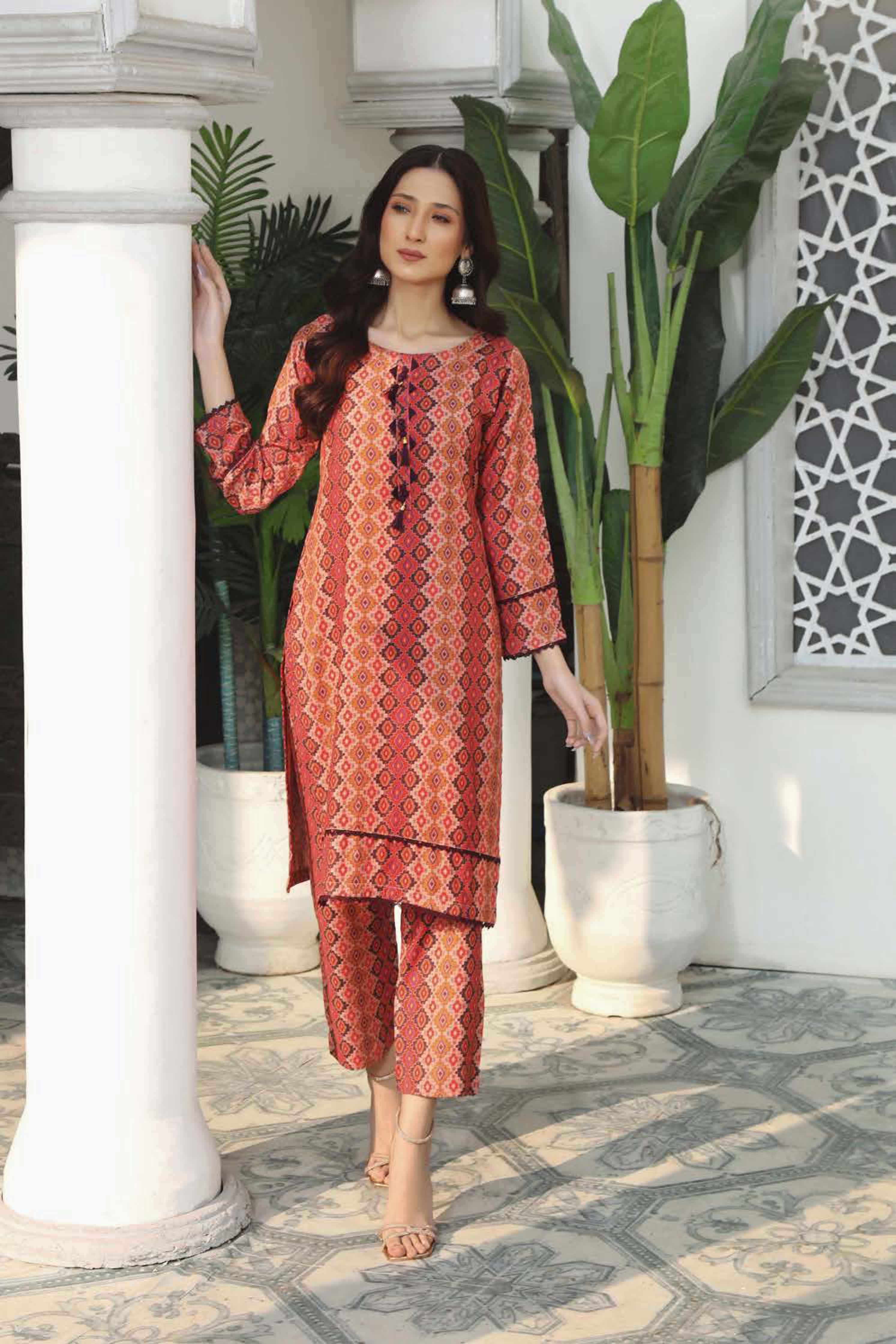 Flora Printed 2 Piece Linen Co-ords Outfit Set 822 - Desi Posh
