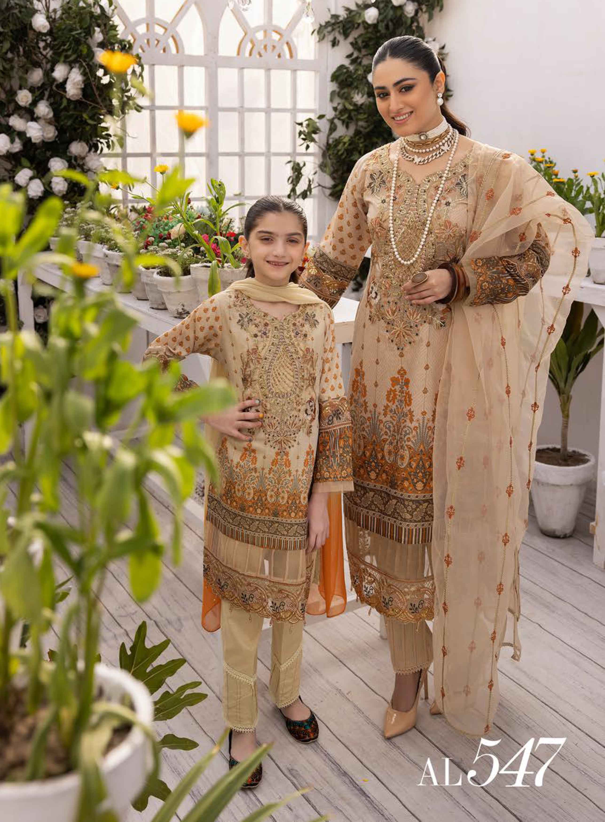 Allys Mother & Daughter Kids Suit AL547K - Desi Posh