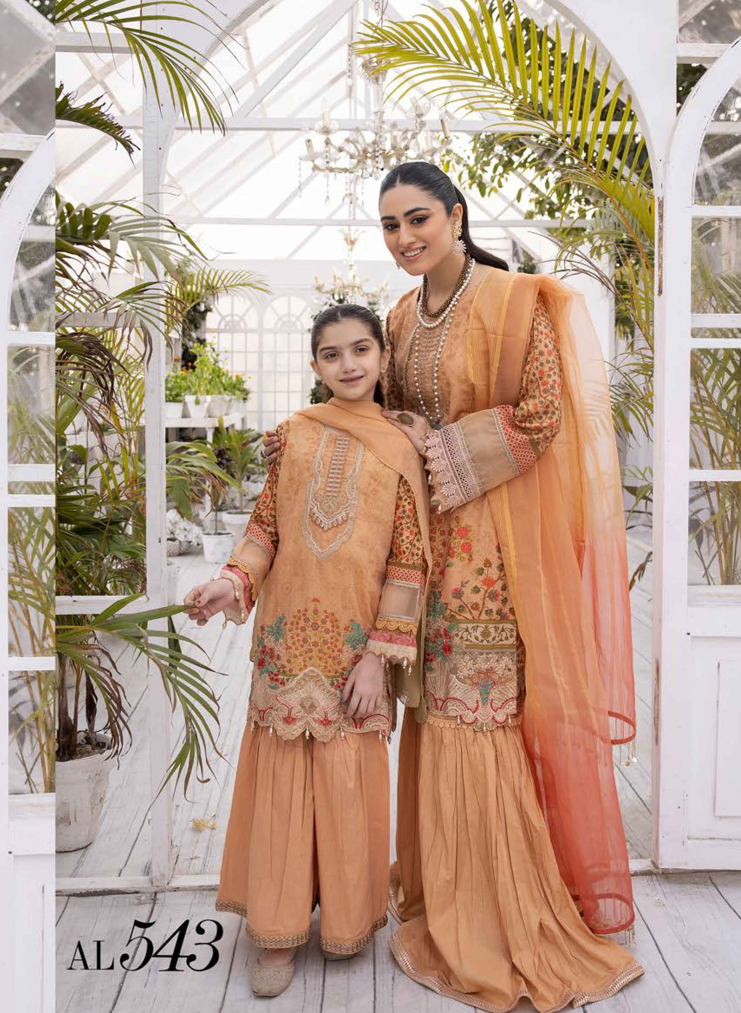 Allys Mother & Daughter Kids Gharara Suit AL543K - Desi Posh