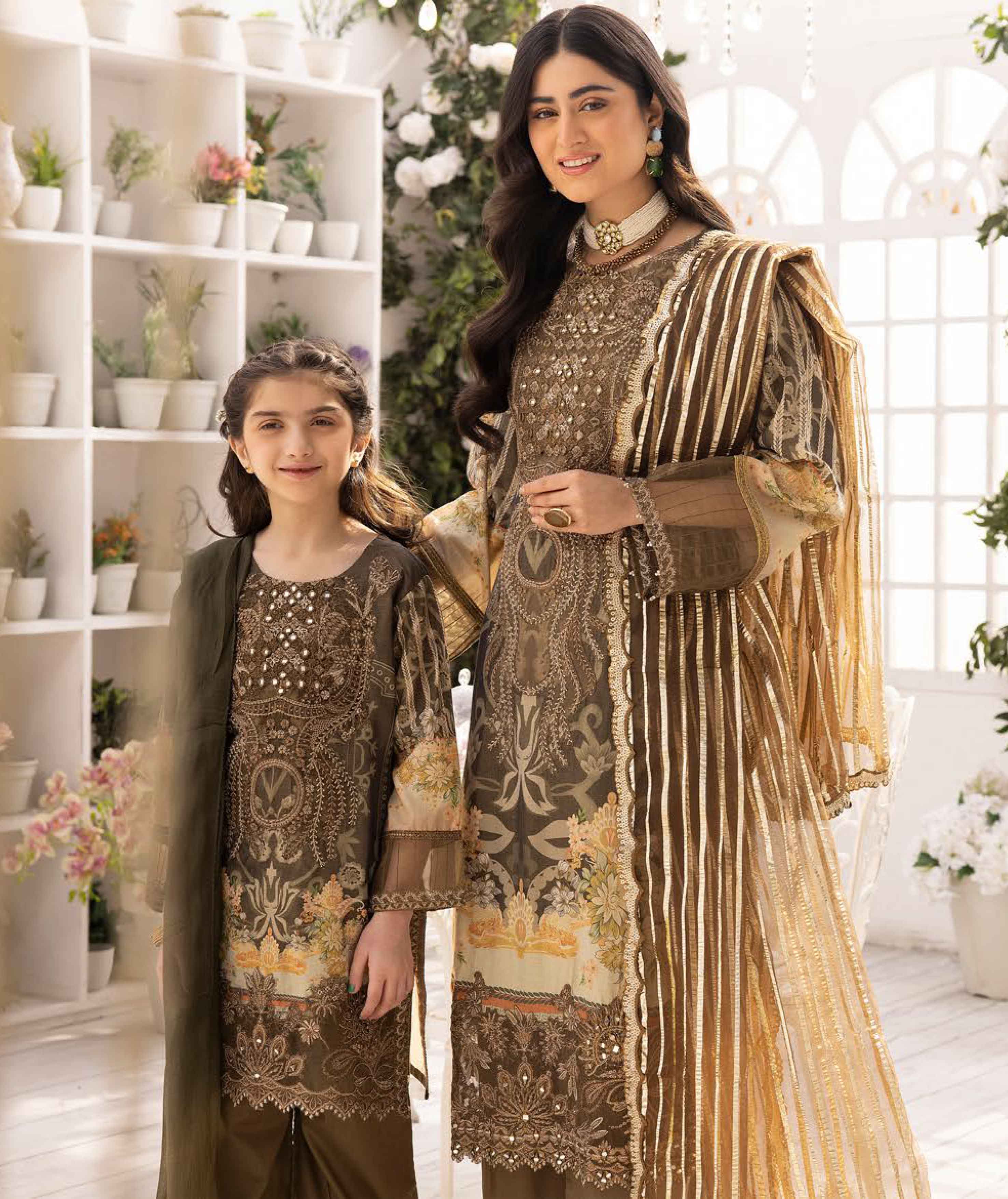 Allys Mother & Daughter Kids Suit AL545K - Desi Posh