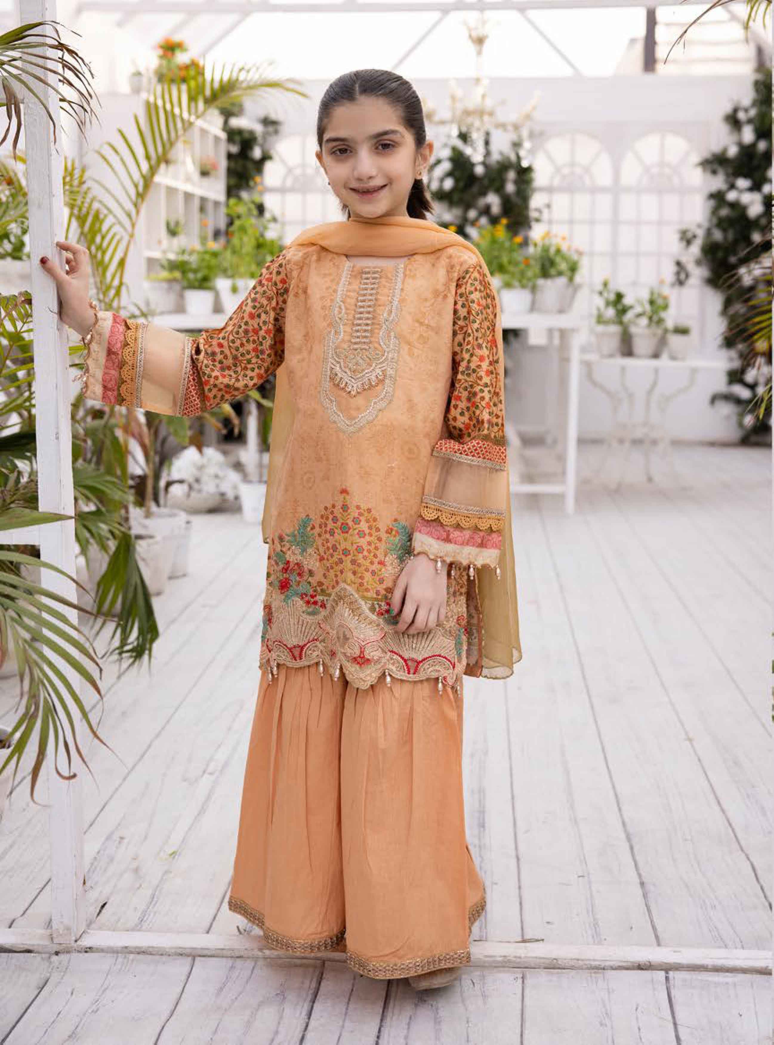 Allys Mother & Daughter Kids Gharara Suit AL543K - Desi Posh