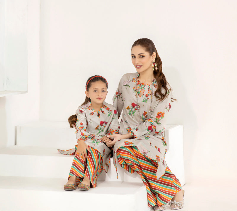 Allys Mummy and Me 3 Piece Ladies Co-ords Suit AL617 - Desi Posh