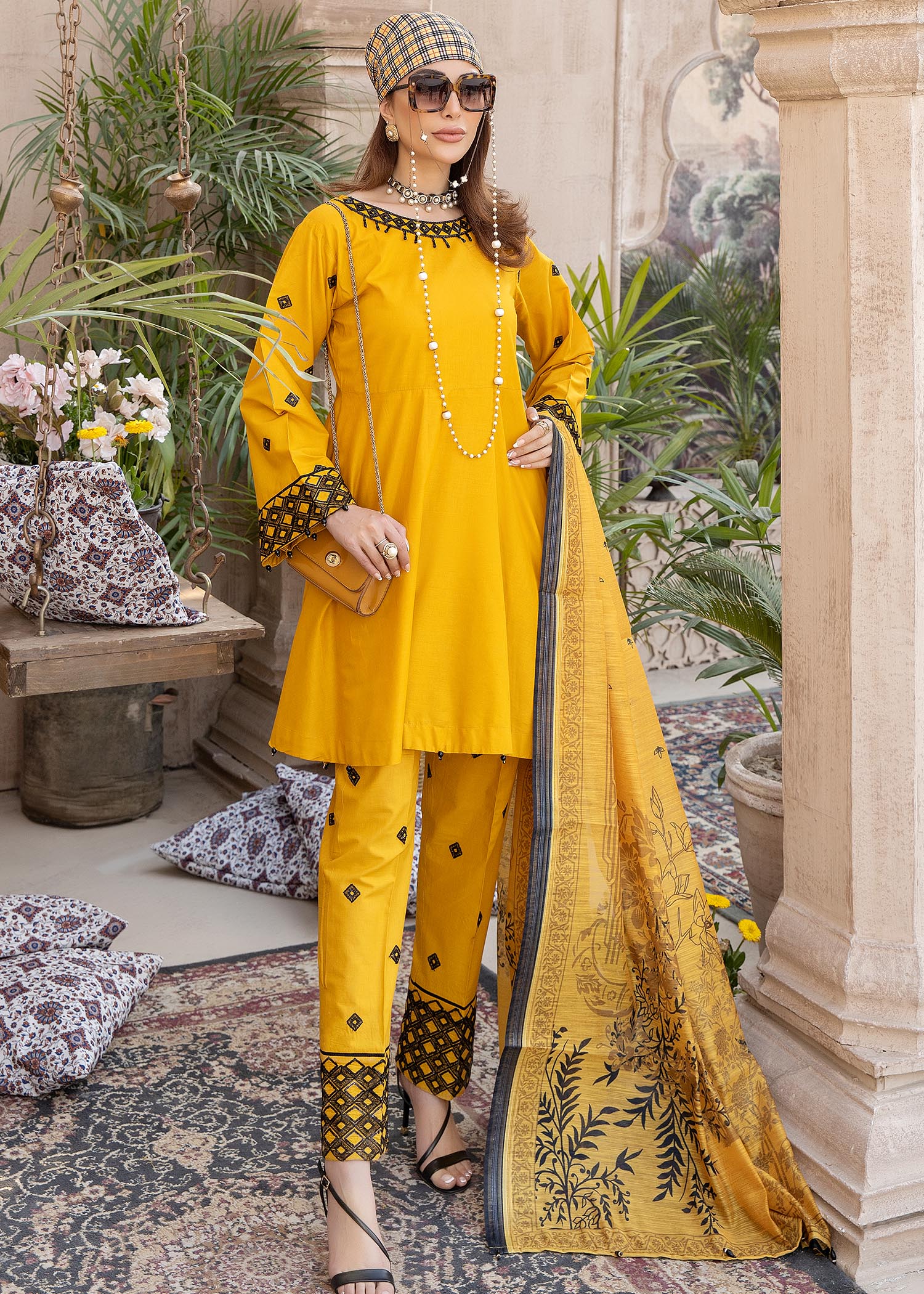 Ally's Mummy & Me Ladies Eid Peplum Outfit AL590 - Desi Posh