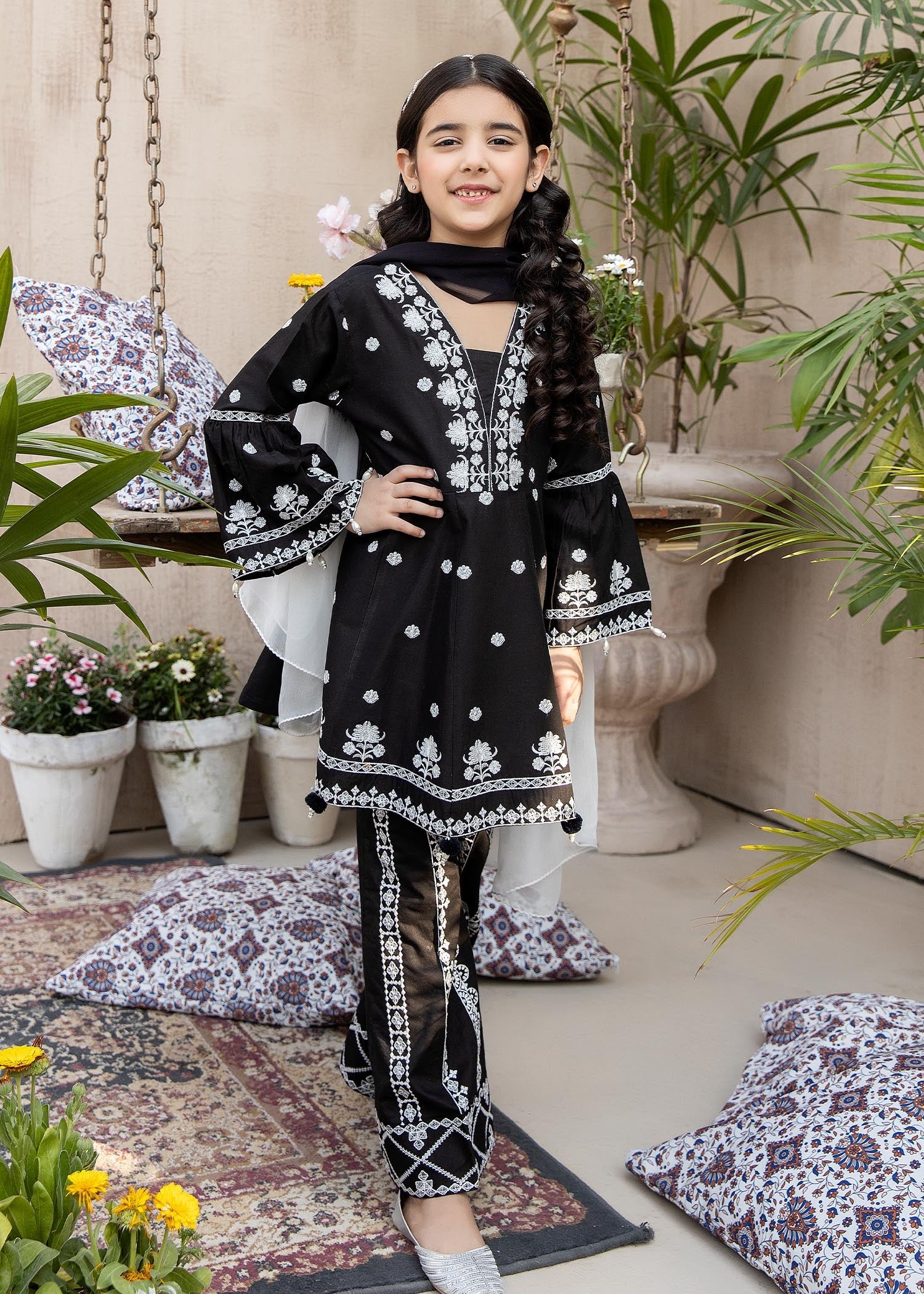 Ally's Mummy & Me Girls Peplum Eid Suit AL621K - Desi Posh
